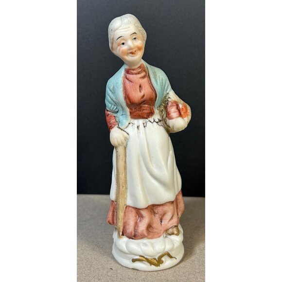Vtg Homco Bisque Peasant Old Lady Figurines Elderly Farmers Home Decor -Set of 3 - Picture 2 of 10